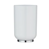 WENKO Posa Zahnputzbecher 24058100,  Farbe: weiß / chrom
