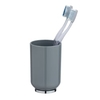 WENKO Posa Zahnputzbecher 24062100,  Farbe: grau / chrom
