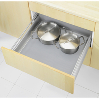 WENKO Premium Anti-Rutsch-Matte,  150 x 50 cm,  zuschneidbar 47048100,  Farbe: Grau,  mit Noppen