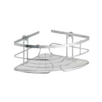WENKO Premium Eckablage,  Edelstahl 21433100,  1 Stück,  Maße (B: 26, 5 cm x H: 10 cm x T: 19 cm)