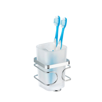 WENKO Premium Zahnputzbecher 20415100,  Metall/ Edelstahl