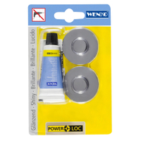 WENKO Premium/Classic/Style Power-Loc Adapter Klebesystem 20645100,  1 Set = 1 Kleber und 2 Power-Locs