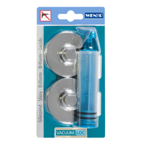 WENKO Premium/Classic/Style Vacuum-Loc Adapter Klebesystem 20643100,  1 Set = 1 Pumpe,  2 Vacuum-Locs und 2 Abstandshalter
