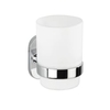 WENKO Puerto Rico Power-Loc Uno Zahnputzbecher 22284100,  Chrom/ Satiniert