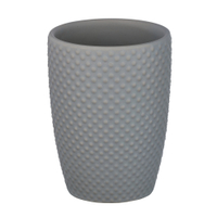 WENKO Punto Zahnputzbecher 22958100,  Farbe: Grau