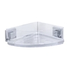 WENKO Quadro Vacuum-Loc Eckablage,  Edelstahl 22686100,  1 Etage,  Maße (B: 28 cm x H: 8, 5 cm x T: 19, 5 cm)