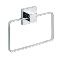 WENKO Quadro Vacuum-Loc Handtuchring,  Edelstahl 22689100,  1 Stück
