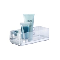WENKO Quadro Vacuum-Loc Wandablage,  Edelstahl 22692100,  1 Stück,  Maße (B: 25, 5 cm x H: 8, 5 cm x T: 14 cm)