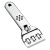 WENKO Reinigungsschaber Profi,  rostfreier Edelstahl 2241100100,  1 Schaber mit 2 Ersatzklingen
