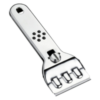 WENKO Reinigungsschaber Profi,  rostfreier Edelstahl 2241100100,  1 Schaber mit 2 Ersatzklingen
