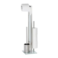 WENKO Rivalta Stand WC-Garnitur 21564100,  Farbe: Edelstahl