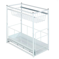 WENKO Schrankauszug,  herausziehbare Körbe 2767010100,  1 Schrankauszug,  Farbe: weiß