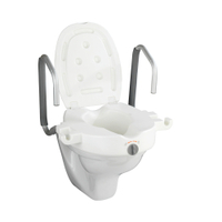 WENKO Secura WC-Sitz Erhöhung mit Stützgriffen 20924100,  WC-Sitzerhöhung,  Farbe: weiß