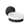 WENKO Seifenschale Pavia Static-Loc Plus,  schwarz 24897100,  Maße (B x H x T): 10 x 6, 5 x 12 cm