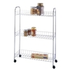 WENKO Slim Chrom Rollregal 4251010500,  Farbe: Silber glänzend/ Schwarz