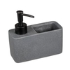 WENKO Spülmittelspender Resa,  Polyresin/Kunststoff,  150 ml 54669100,  Farbe: grau