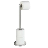 WENKO Stand Toilettenpapierhalter,  platzsparend 22985100,  1 Papierhalter,  Farbe: Edelstahl