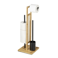 WENKO Stand WC Garnitur Allegre,  3-in-1,  Bambus 25610100,  1 Stück