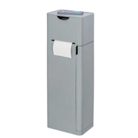 WENKO Stand WC-Garnitur Imon,  6 in 1 24213100,  1 Garnitur,  Farbe: grau