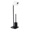 WENKO Stand WC-Garnitur Iria 25634100,  1 Stück - schwarzer Stahl