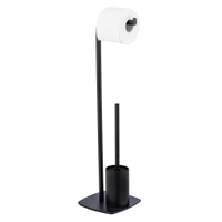 WENKO Stand WC-Garnitur Iria 25634100,  1 Stück - schwarzer Stahl
