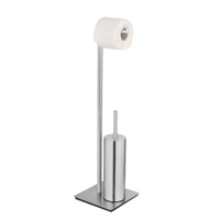 WENKO Stand WC-Garnitur Recco Edelstahl,  satiniert 25378100,  1 Stück