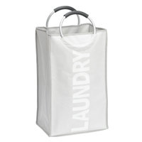 WENKO Stone Wäschesammler,  Wäschekorb,  44 Liter 3440003100,  Maße: 34 x 54 x 24 cm,  Farbe: grau