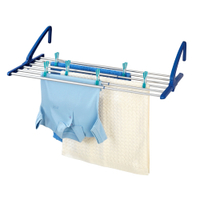 WENKO Teleskop Balkonwäschetrockner,  Alu 63005800,  1 Stück,  Maße (B: 57-106 cm x H: 21 cm x T: 37, 5 cm)