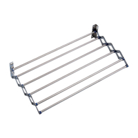 WENKO Teleskop Wand-Wäschetrockner,  3 m Trockenlänge 3770010800,  Farbe: Silber glänzend