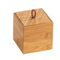 WENKO Terra Bambus Box,  mit Deckel 23922100,  Maße (B x H x T): 9 x 9 x 9 cm