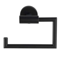 WENKO Toilettenpapierhalter Bosio,  offen 24240100,  1 Papierhalter,  Farbe: schwarz