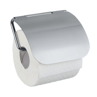 WENKO Toilettenpapierhalter mit Deckel Osimo,  Static-Loc Plus 24874100,  Maße (B x H x T): 13 x 13, 5 x 3 cm
