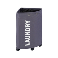 WENKO Tresco Wäschesammler,  50 Liter 62101100,  Farbe: Grau