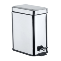 WENKO Treteimer Square,  5 Liter 19775100,  glänzend