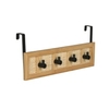 WENKO Türgarderobe Allegre,  Bambus,  4 Haken,  33 x 14 x 6 cm 25614100,  1 Stück