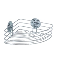 WENKO Turbo-Loc Eckablage 18913100,  Maße: 26, 5 x 10, 5 x 20 cm,  Farbe: Silber