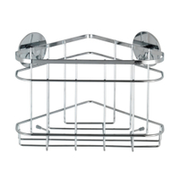 WENKO Turbo-Loc Eckablage 21785100,  Maße: 22, 5 x 17, 5 x 15, 5,  Farbe: Silber