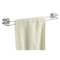 WENKO Turbo-Loc Handtuchstange 18769100,  Maße: 46 x 6 x 5 cm,  Farbe: Silber