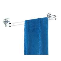 WENKO Turbo-Loc Handtuchstange 21777100,  Maße: 52 x 7, 5 x 8, 5 cm,  Farbe: Silber glänzend