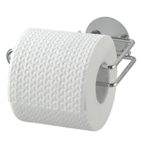 WENKO Turbo-Loc Toilettenpapierhalter 18774100,  Maße: 14 x 6 x 9 cm,  Farbe: Silber,  ohne Abdeckung