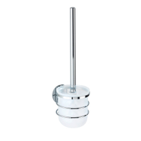 WENKO Turbo-Loc WC-Garnitur 21787100,  Maße: 10 x 37 x 12, 5 cm,  Farbe: Silber glänzend / Satiniert