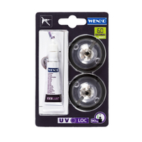WENKO UV-Loc für Wandserien 25115100,  1 Set = 2 Wandmontageplatten,  1 Spezialkleber,  1 Adapter