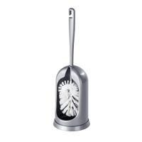 WENKO WC-Garnitur mit Randreiniger Standard 22237100,  1 Stück,  Farbe: grau