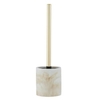 WENKO WC-Garnitur Odos,  Marmor 24368100,  1 Bürstenhalter inkl. Bürste,  Farbe: weiß