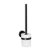 WENKO WC-Garnitur Pavia Static-Loc Plus,  schwarz 24902100,  Maße (B x H x T): 8 x 36, 5 x 11 cm