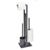 WENKO WC-Garnitur Rivalta,  3-in-1 25552100,  1 Garnitur,  Farbe: grau