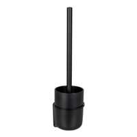 WENKO WC-Garnitur Turbo-Loc Carpino,  mit Wandbefestigung 25348100,  1 Garnitur,  Farbe: schwarz