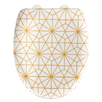 WENKO WC Sitz Chara,  gold-weiß,  Duroplast 24716100,  1 Stück