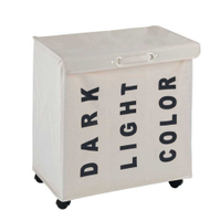WENKO Wäschekorb Trivo,  flexibel verstellbar 62081100,  1 Wäschekorb,  Farbe: beige