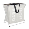WENKO Wäschesammler,  2-Fach,  je 60 Liter 3440112100,  Farbe: beige